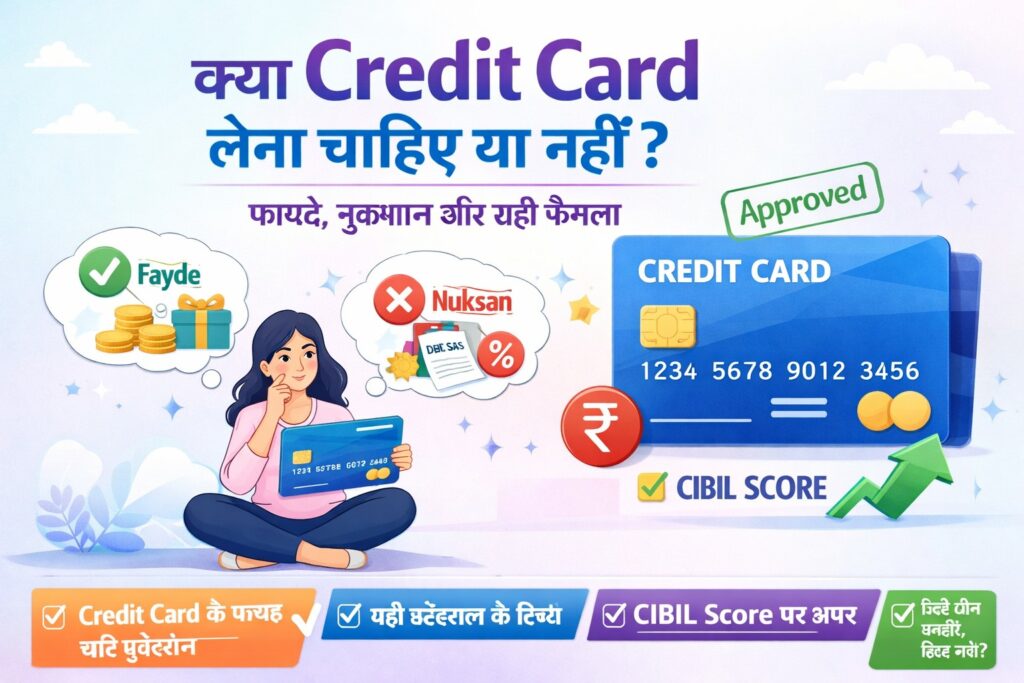 क्या Credit Card लेना चाहिए या नहीं? पूरी जानकारी फायदे, नुकसान और सही फैसला